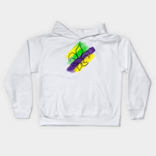 Mardi Gras Fleur de Lis Kids Hoodie